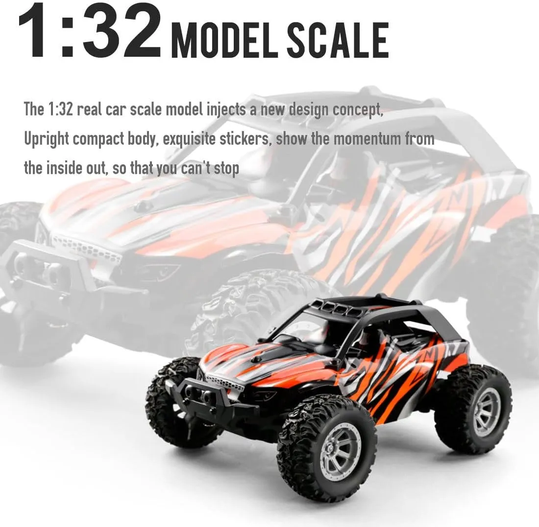 S658 1/32 Scale Off-Road RC Drift Car, 2.4Ghz 4WD Full Proportional Electric RC Off-Road Car with Lights Kit, Surprising Present for Hobbyists - RTR
