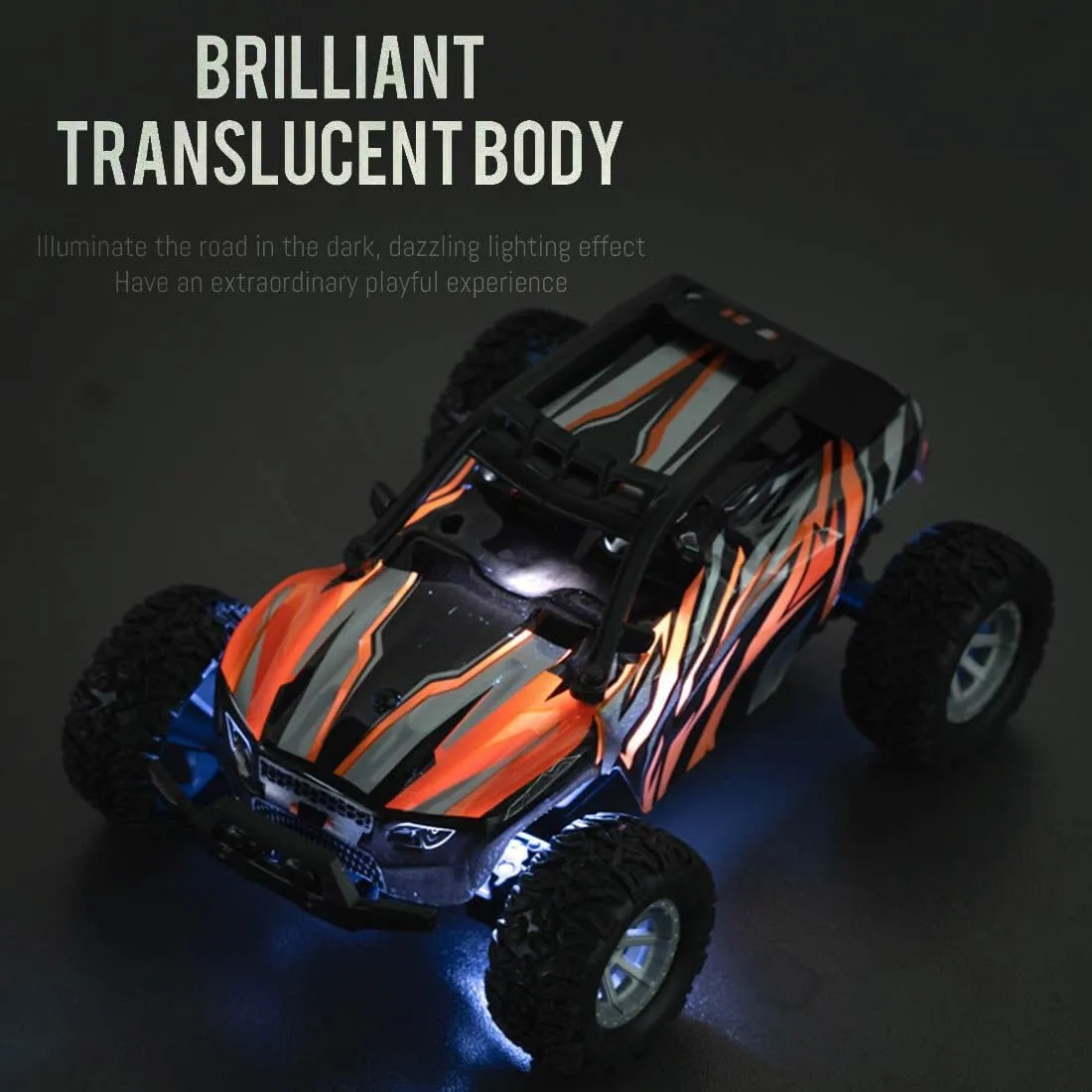 S658 1/32 Scale Off-Road RC Drift Car, 2.4Ghz 4WD Full Proportional Electric RC Off-Road Car with Lights Kit, Surprising Present for Hobbyists - RTR