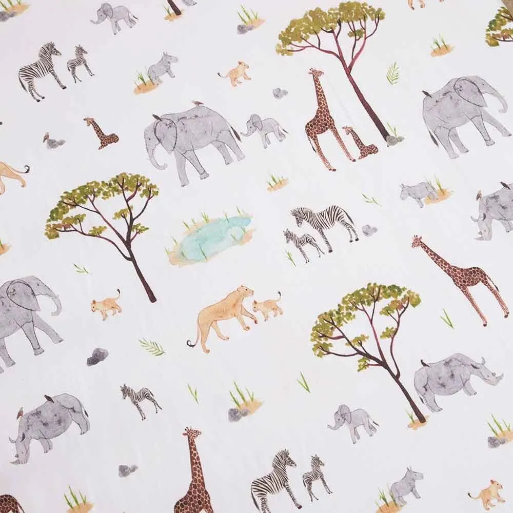 Safari Fitted Cot Sheet