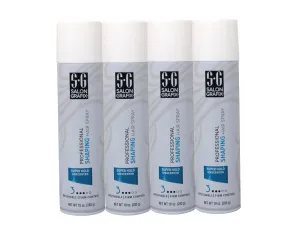 Salon Grafix Professional Shaping Hair Spray, Super Hold Unscented, 10 oz (Pack of 4)