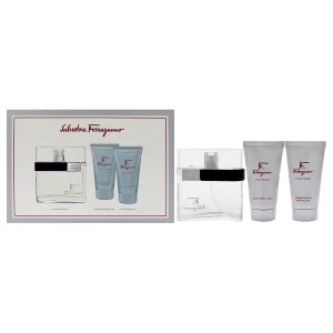 Salvatore Ferragamo F for Men - 3 Pc Gift Set 3.4oz EDT Spray, 2.5oz Shower Gel, 1.7oz After Shave Balm