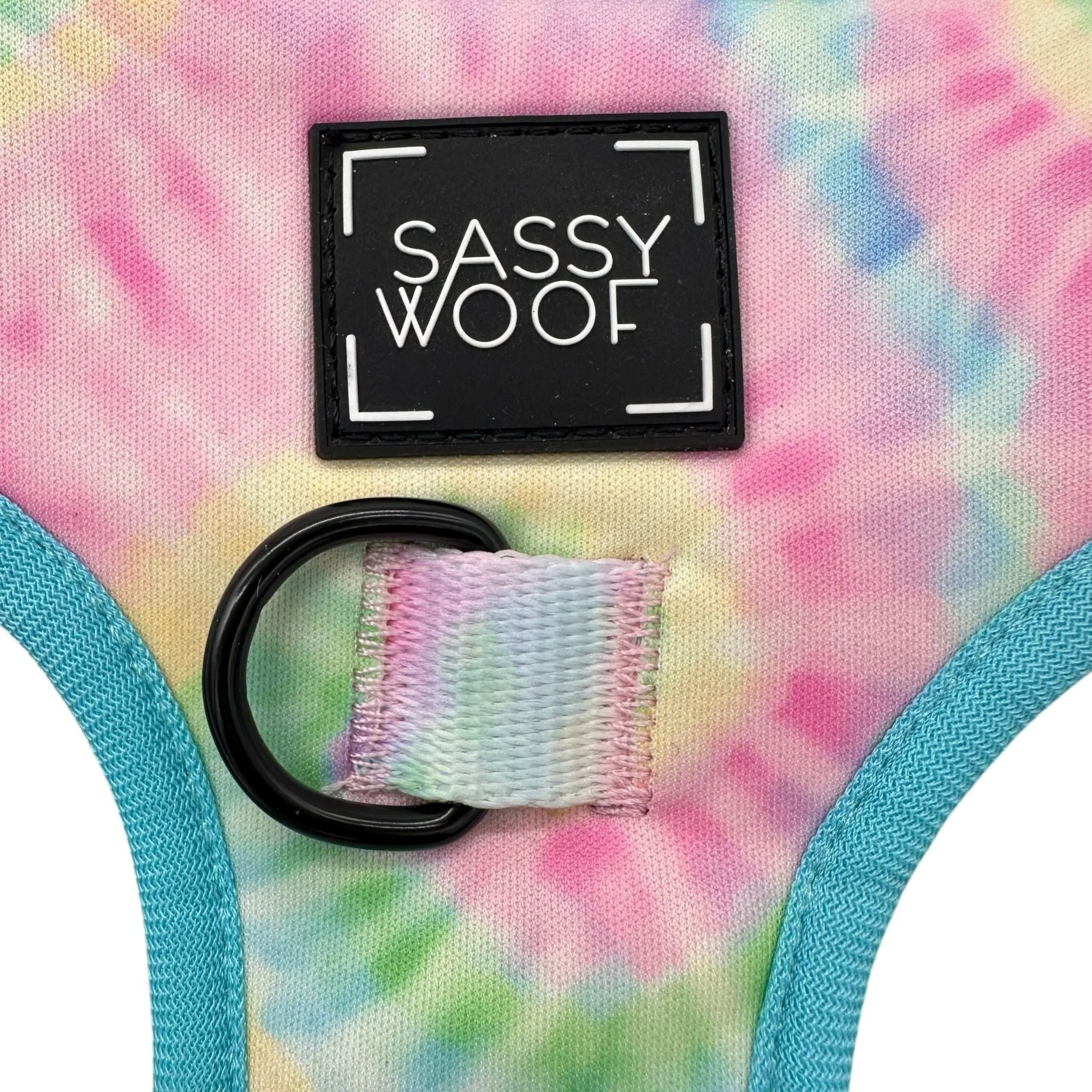 Sassy Woof Adjustable Dog Harness Medium Tie-Dye Print Neoprene and Mesh