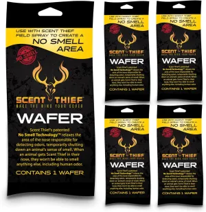 Scent Thief Hunting Scent Wafers, Deer Scent Blocker Thar Creates A No Smell Area Around You, 5 Pack