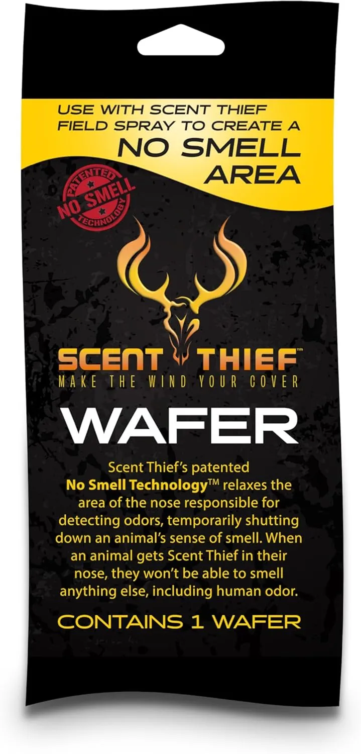 Scent Thief Hunting Scent Wafers, Deer Scent Blocker Thar Creates A No Smell Area Around You, 5 Pack