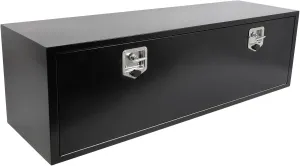 SCITOO 60-Inch Black Heavy Duty Iron Truck Bed Tool Box For Pick Up Truck Bed RV Trailer Tool Box With Lock and Keys For Rectangle Plate Waterproof Underbody Toolboxes