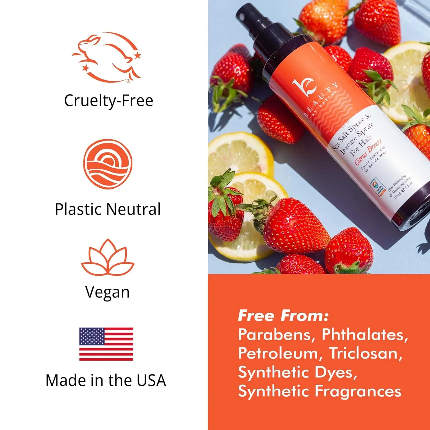 Sea Salt Spray for Hair - Texture Hair Spray for Men & Women, Seasalt Water for Beach Waves