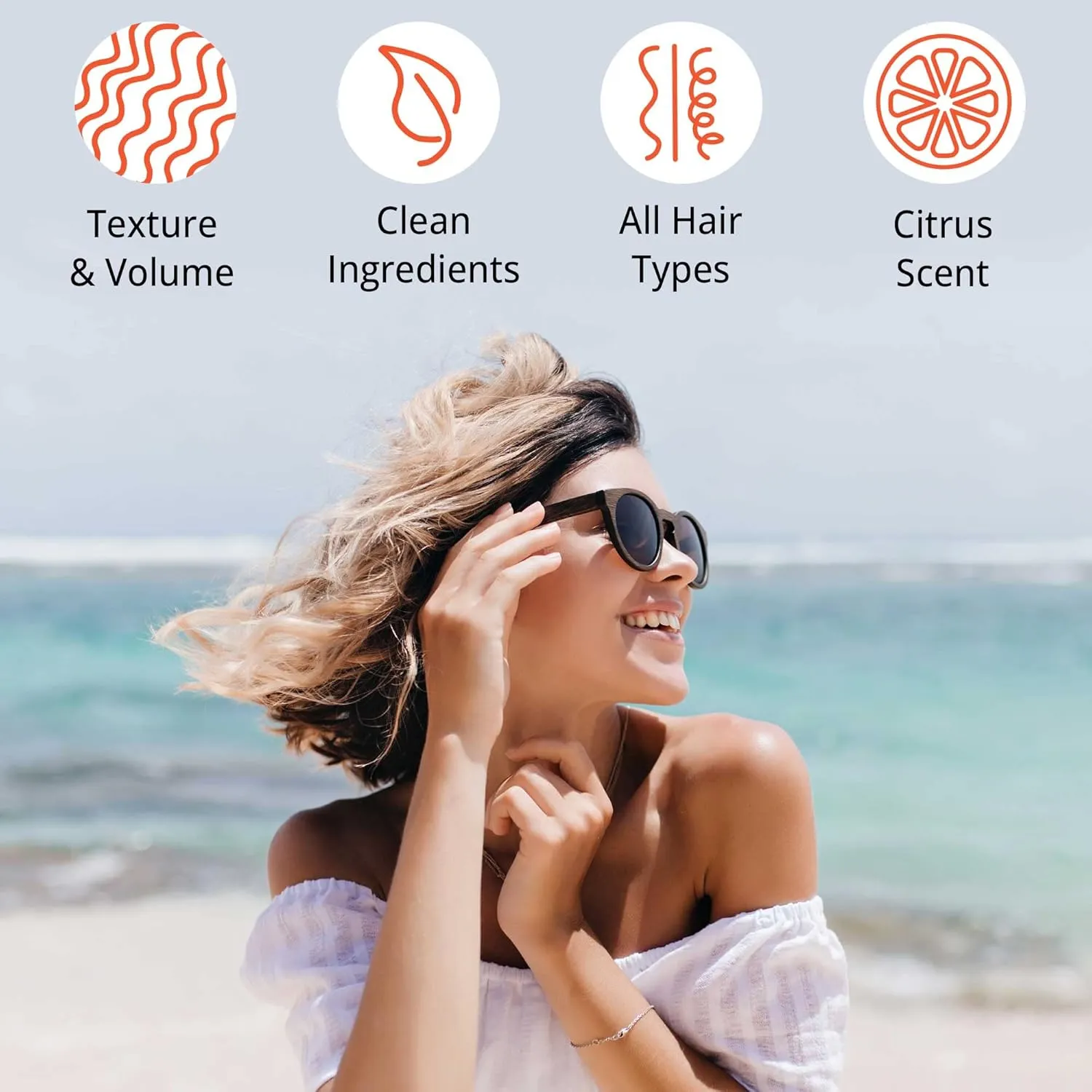 Sea Salt Spray for Hair - Texture Hair Spray for Men & Women, Seasalt Water for Beach Waves