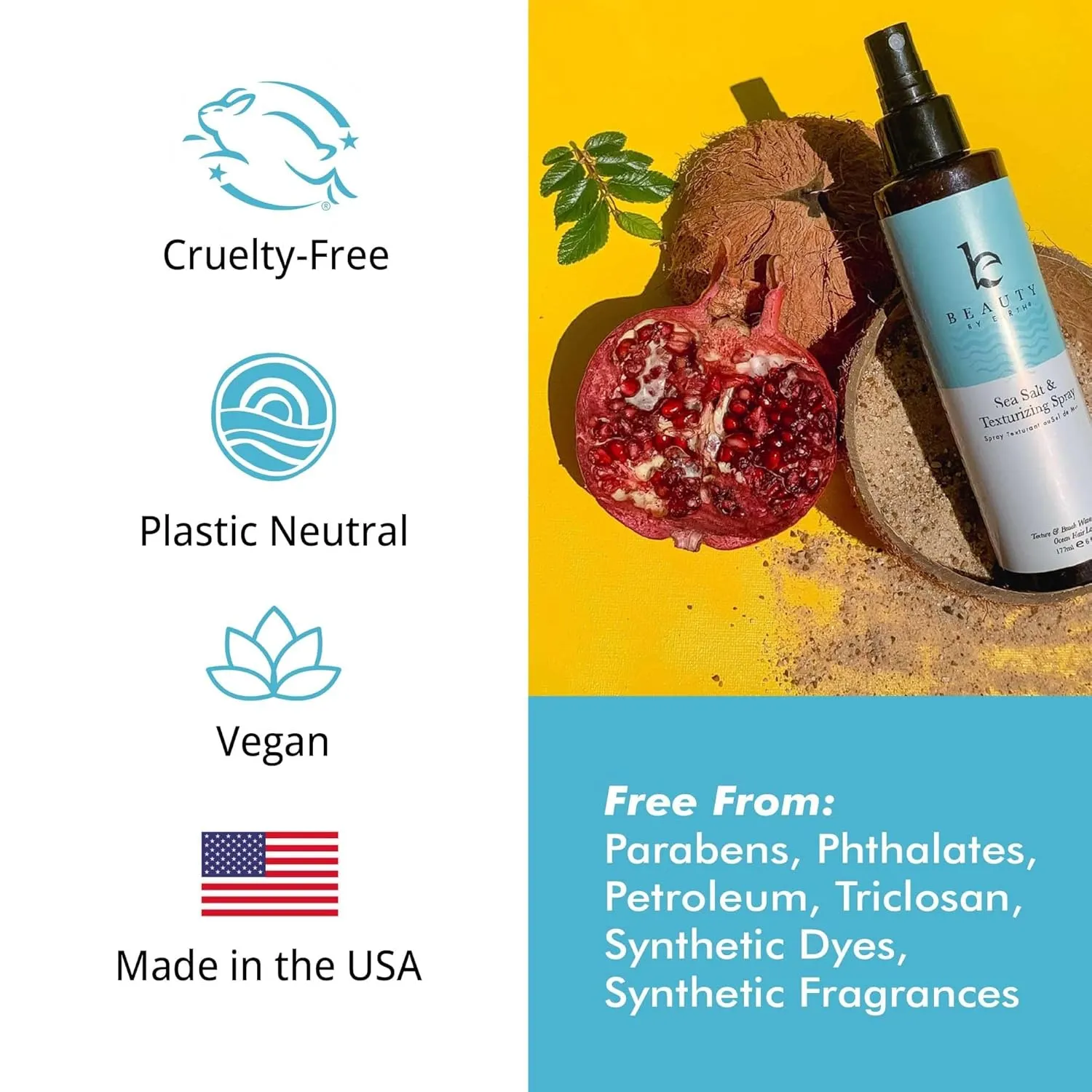 Sea Salt Spray for Hair - Texture Hair Spray for Men & Women, Seasalt Water for Beach Waves