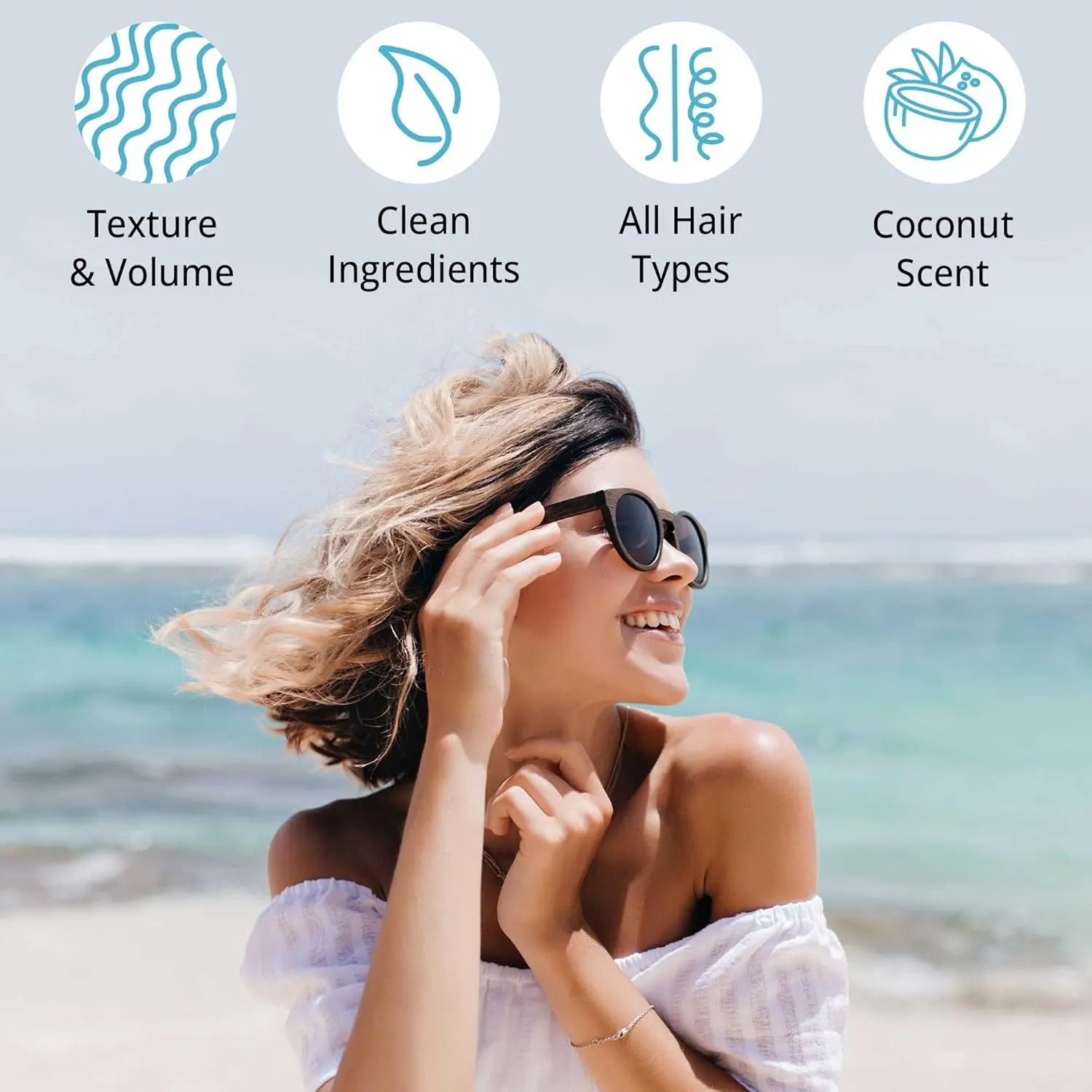 Sea Salt Spray for Hair - Texture Hair Spray for Men & Women, Seasalt Water for Beach Waves