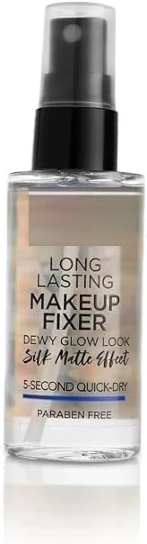 SELVANI Long-Lasting Makeup Fixer | Paraben Free & Sweat Proof | Infused with Vitamin E and Aloe Vera | Dewy Glow and Silk Matte Effect Setting Spray for Makeup | 60ml