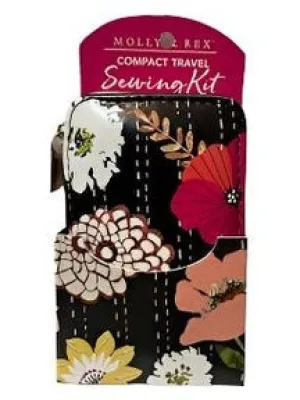 Sewing Kit - Compact - Black Floral -33901