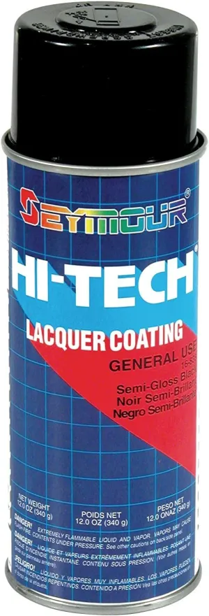 Seymour 16-838 Hi-Tech Lacquers Spray Paint, Semi-Gloss Black