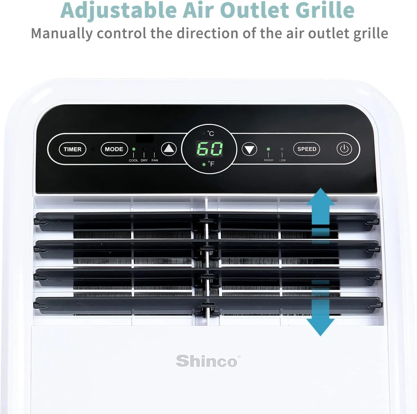 Shinco 8,000 BTU Portable Air Conditioner, AC Unit with Built-in Cool, Dehumidifier & Fan Modes for Room up to 200 sq.ft, Conditioner Remote Control, 24 Hour Timer, Installation Kit