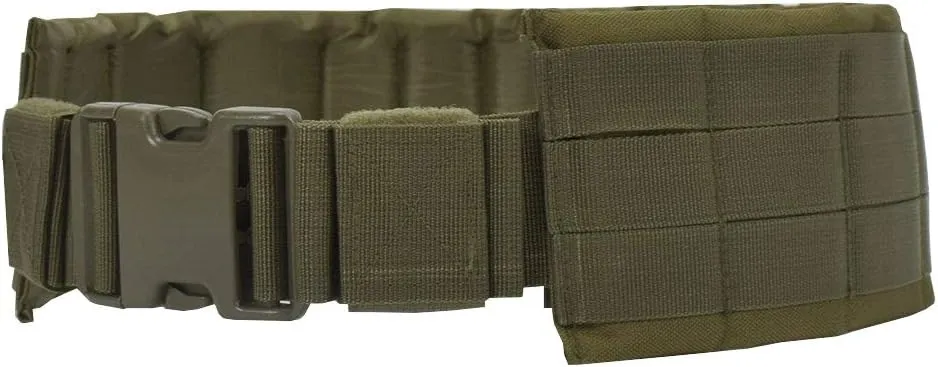 SINAIRSOFT Tactical Padded Battle Belt with Detachable Suspender Straps，Airsoft Combat Duty Belt Removable Harness
