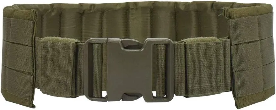 SINAIRSOFT Tactical Padded Battle Belt with Detachable Suspender Straps，Airsoft Combat Duty Belt Removable Harness