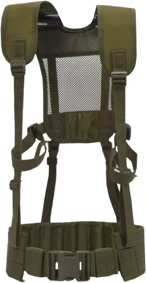 SINAIRSOFT Tactical Padded Battle Belt with Detachable Suspender Straps，Airsoft Combat Duty Belt Removable Harness