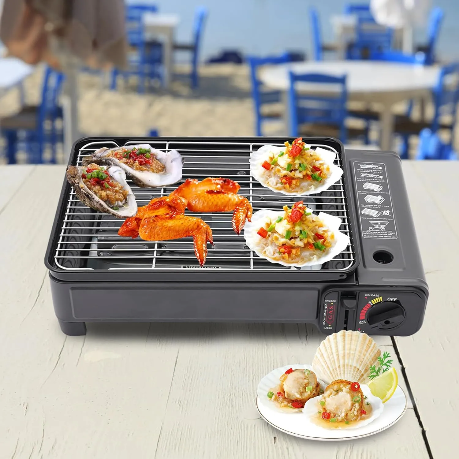 Single Burner Portable Camping Stove, Portable Camping Grill/Stove with Adjustable Burners, Outdoor Cooking Stove for Camping, Hiking, Tailgating, BBQ, and Emergency Preparedness (Single Burner)