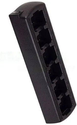 Six Bay Rapid Desk Charger for GE-Ericsson P5570 Rechargeable Two Way Radio (Slim Design)
