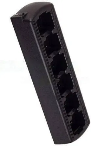 Six Bay Rapid Desk Charger for Hytera (HYT) PD788G Rechargeable Two Way Radio (Slim Design)
