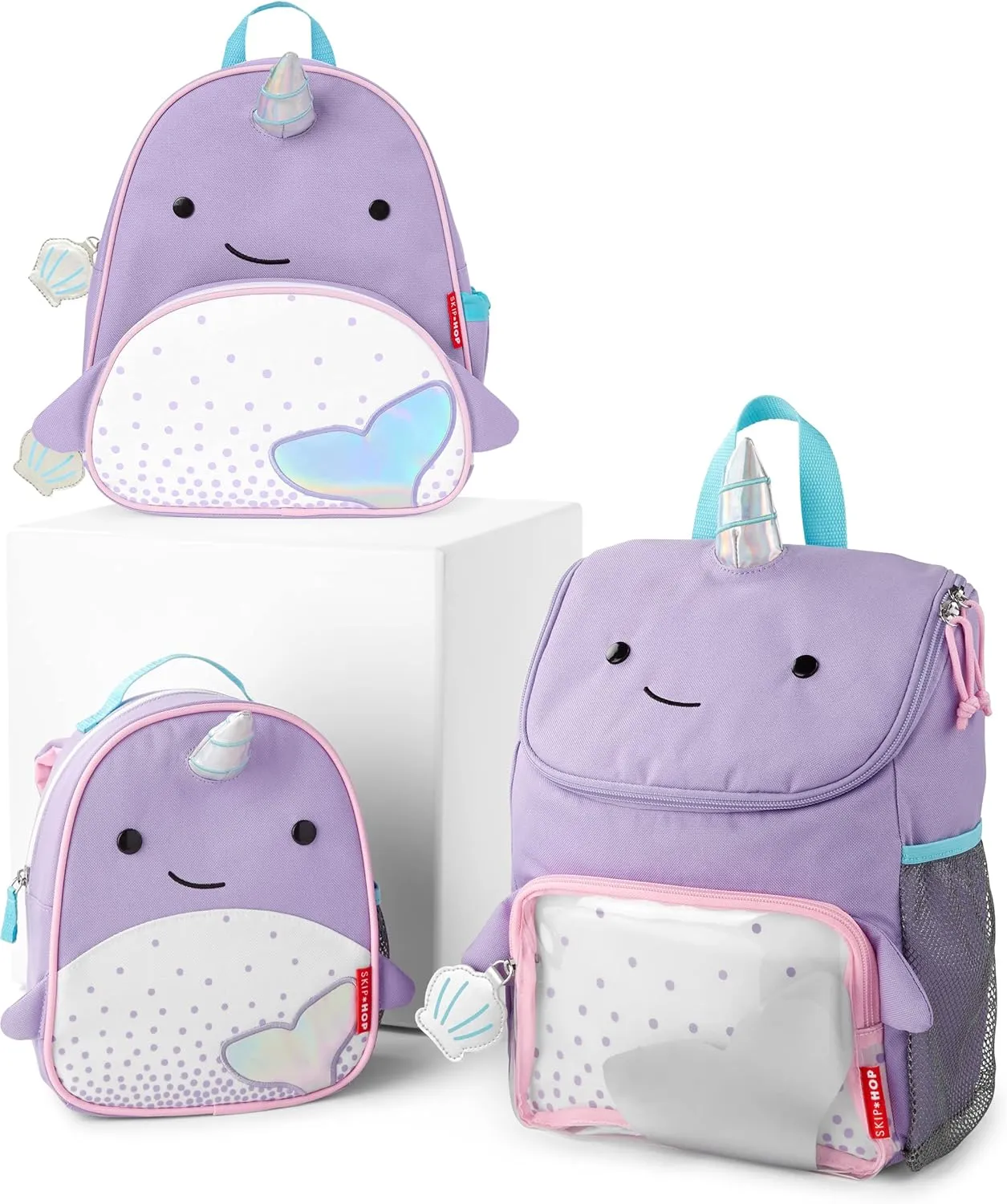 Skip Hop Baby Boys and Baby Girl's Mini Backpack, Narwhal, Pack of 3
