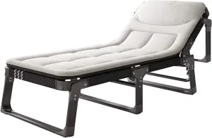 Sleeping Cots for Adults, 5Position Folding Chaise Lounge Chairs Outdoor, Folding Camping Cot, Folding Cot Camping Cot for Adults Portable Folding Outdoor