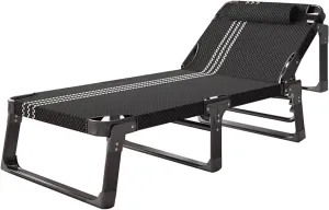 Sleeping Cots for Adults, 5Position Folding Chaise Lounge Chairs Outdoor, Folding Camping Cot, Folding Cot Camping Cot for Adults Portable Folding Outdoor
