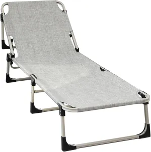 Sleeping Cots for Adults Sturdy Folding Camping Beds for Adults with Pillow, Adjustable 5-Position Camping Cots with Stronge Thicker Tubes Supports 660 lb(Gray02)