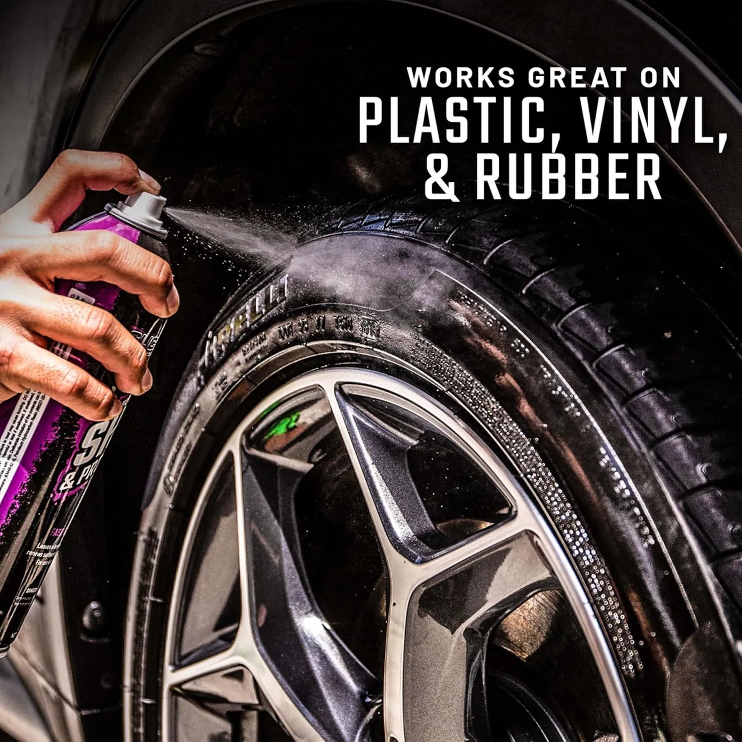 Slick Products Shine & Protectant, Long-Lasting High-Gloss Clear Coat Spray, Renew, Shine, and Protect Plastic, Vinyl, Rubber, Trim, and More