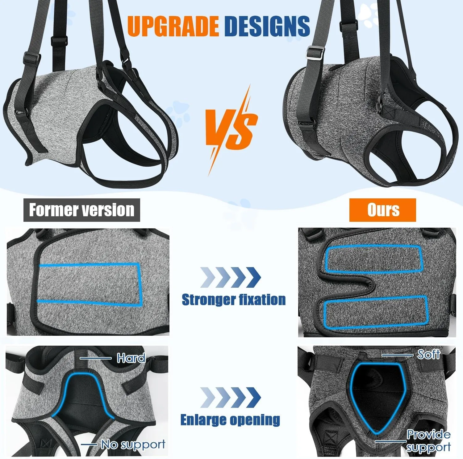 SlowTon Dog Lift Harness - Adjustable Dog Sling for Medium Large Dogs, Hind Leg Support to Help Rehabilitate, Soft Padded Dog Support Harness for Elderly, Injured, Arthritic, Disabled Dogs, XL