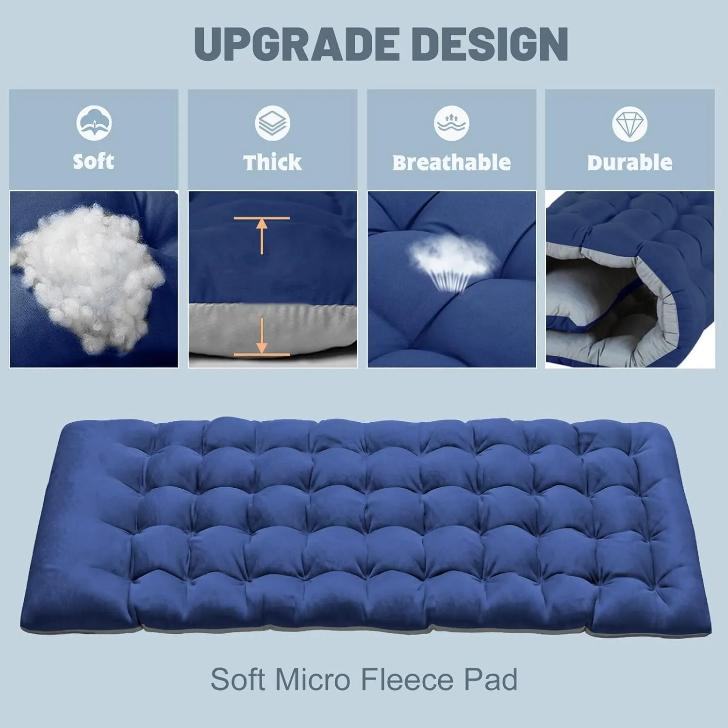 Slsy Folding Camping Cot for Adults with Mattress, Portable Sleeping Cots, Camp Bed with Carry Bag for Outdoor Travel, Beach, Hiking