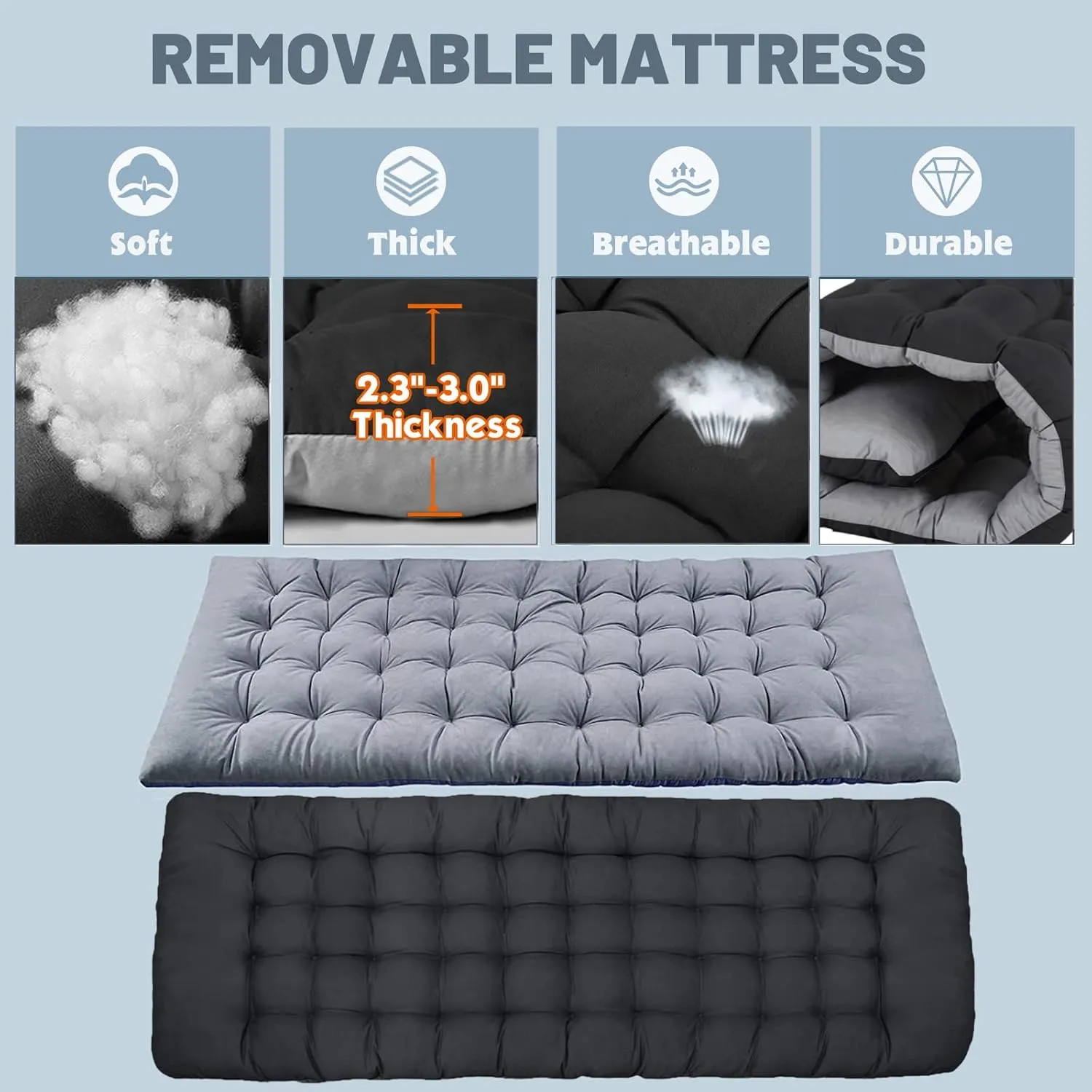 Slsy Folding Camping Cot for Adults with Mattress, Portable Sleeping Cots, Camp Bed with Carry Bag for Outdoor Travel, Beach, Hiking