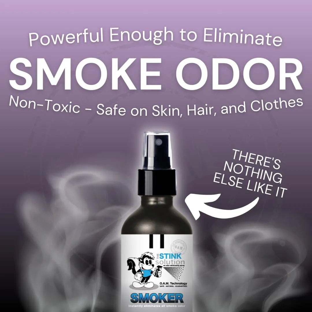Smoke Odor Eliminator Spray - Completely Remove Smoke Smell From House, Car, Clothes, Hands, Hair, & More - Best Odor Eliminator For Smoke - Sky Blue Fragrance - 2 16 oz Bottles
