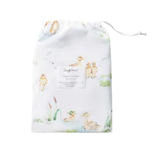 SNUGGLE HUNNY DUCK POND FITTED COT SHEET