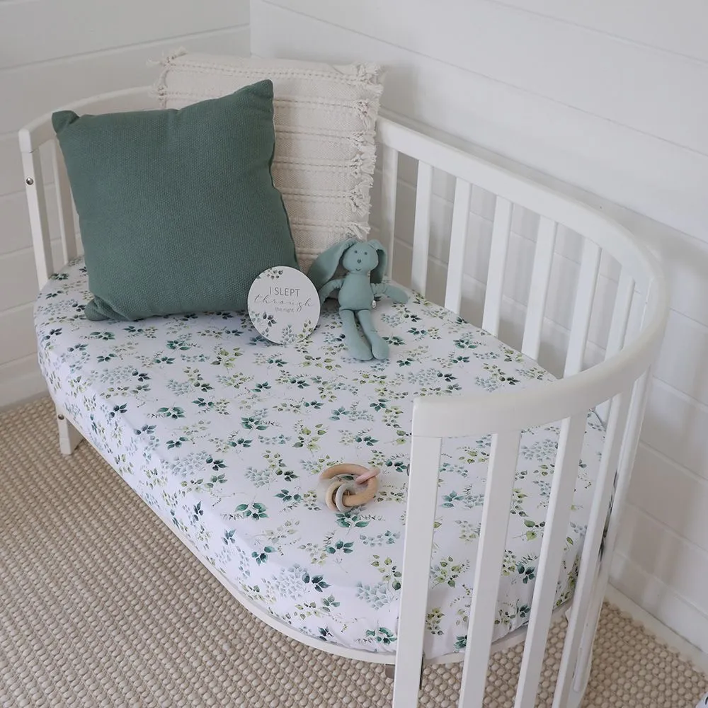 SNUGGLE HUNNY EDEN ORGANIC FITTED COT SHEET