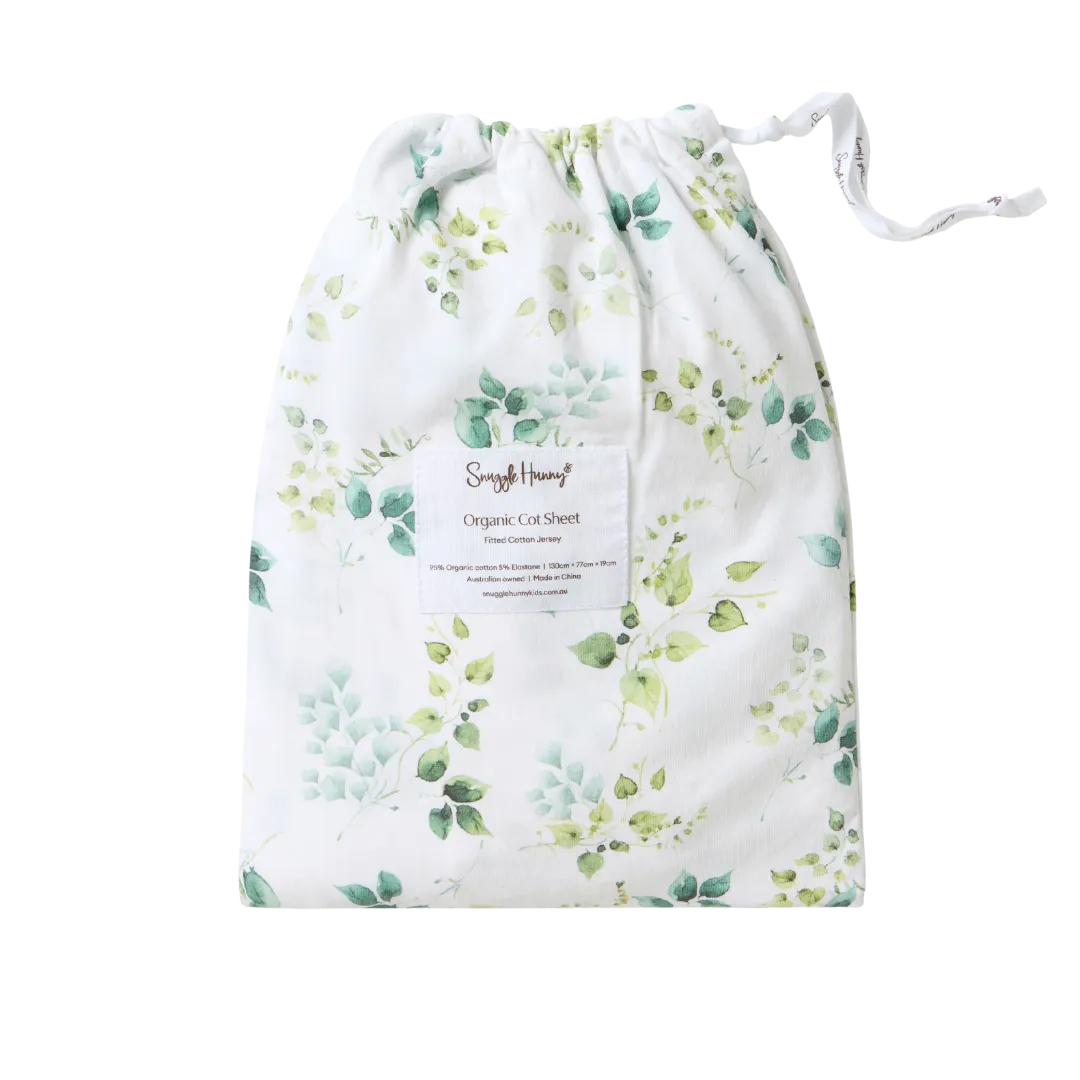 SNUGGLE HUNNY EDEN ORGANIC FITTED COT SHEET