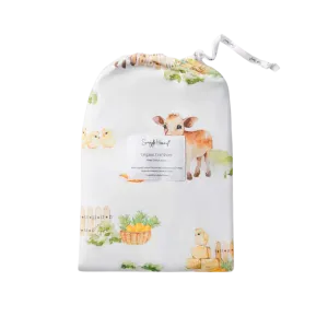 SNUGGLE HUNNY FARM FITTED COT SHEET