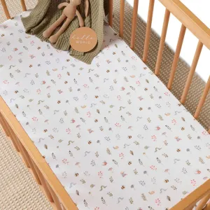 Snuggle Hunny / Fitted Cot Sheet - Garden Friends
