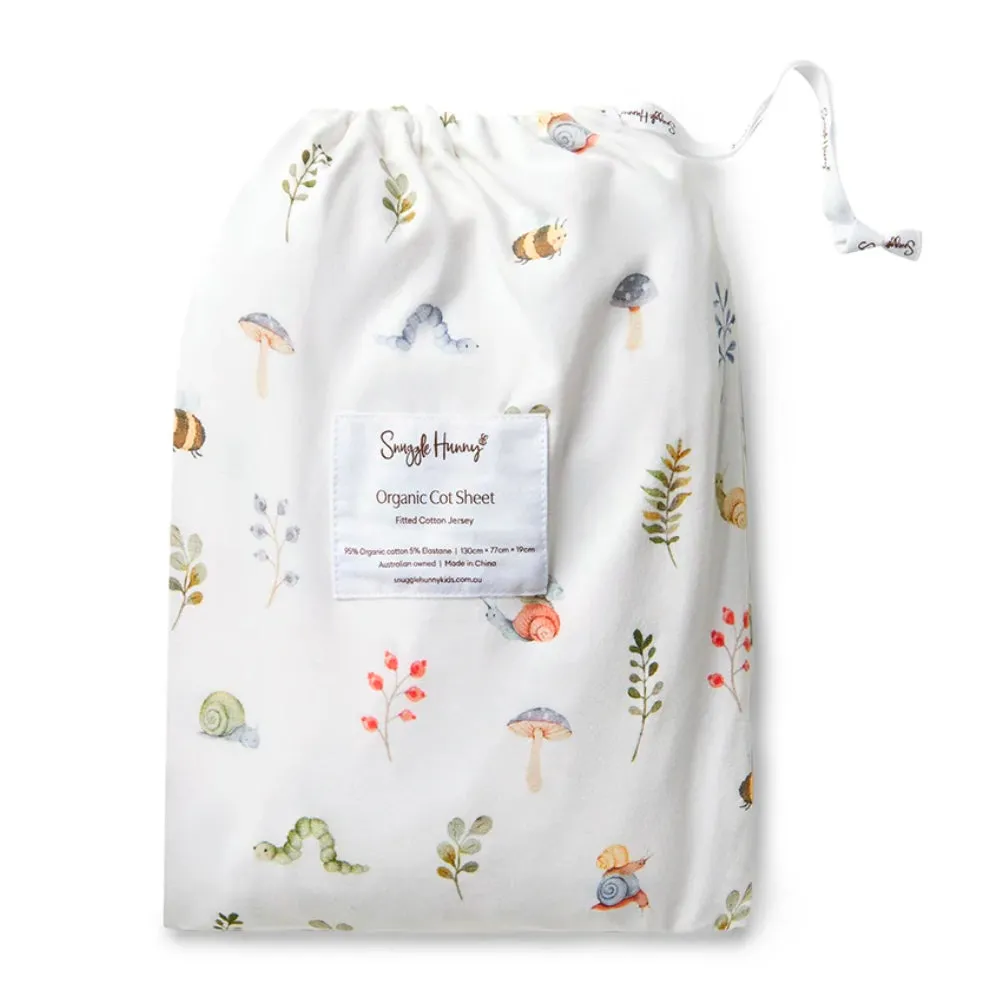 Snuggle Hunny / Fitted Cot Sheet - Garden Friends