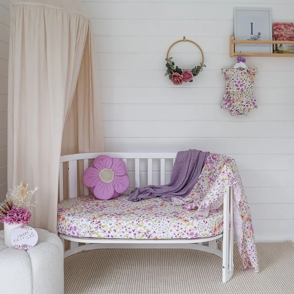 SNUGGLE HUNNY ISLA ORGANIC FITTED COT SHEET
