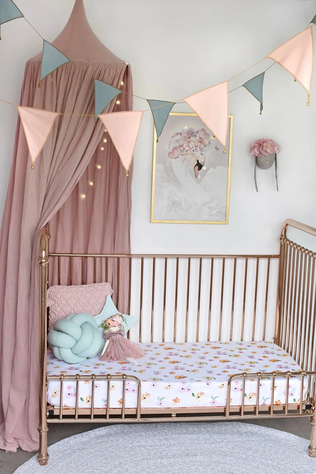 Snuggle Hunny Kids - Fitted Cot Sheet - Poppy