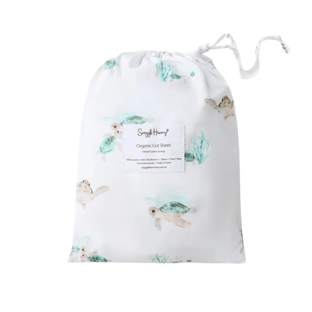 SNUGGLE HUNNY TURTLE FITTED COT SHEET