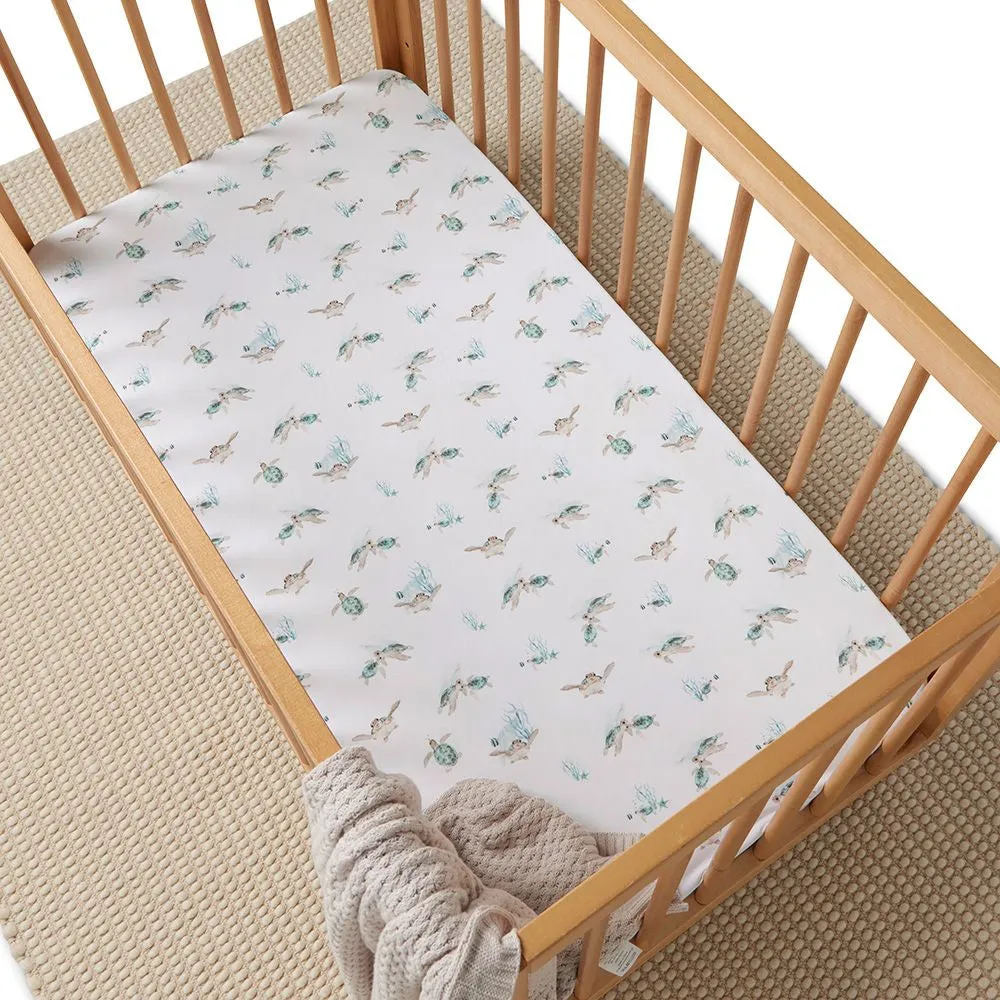 SNUGGLE HUNNY TURTLE FITTED COT SHEET