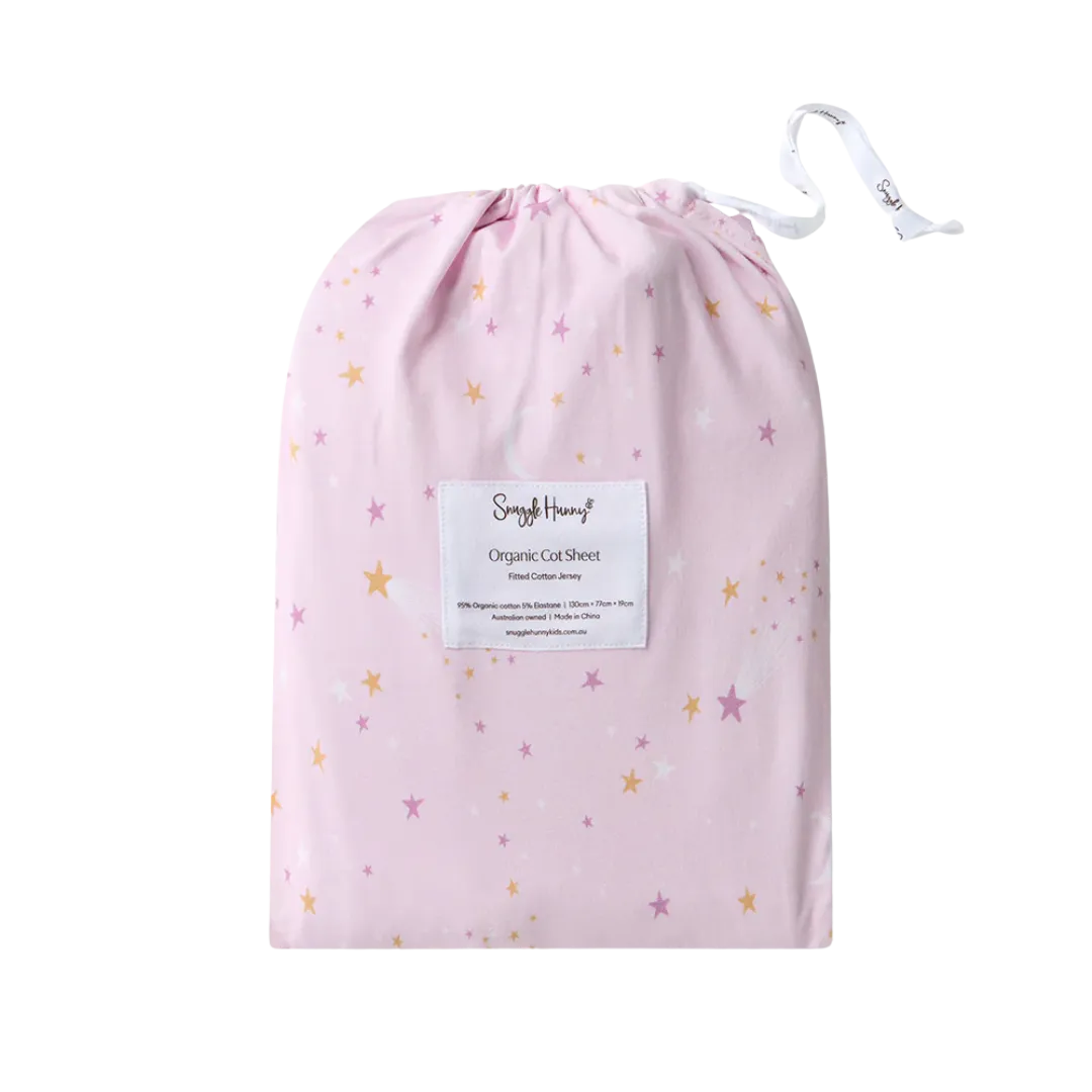 SNUGGLY HUNNY TWINKLE  FITTED COT SHEET