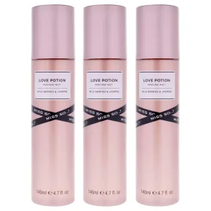 So…?...? Love Potion Perfume Mist - Woody, Floral Body Spray for Women - Perfume for Women with 6 Hour Wear - Vegan Body Mist - Pack of 3