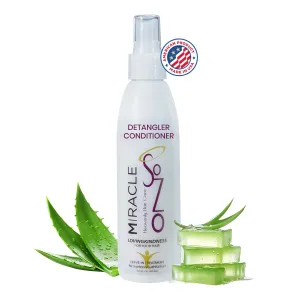 SoZo Miracle Anti-Frizz Leave-in Conditioner Spray for Dry Damaged Hair for Women - Hair Detangler and Heat Protectant Spray with Aloe Vera - 6.75 Oz