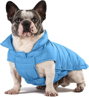 SPACE LION Puffer Jacket, Down Winter Coat, Waterproof, Windproof, Lightweight Jacket, Adjustable Fit for Small to Large Dogs (Blue, XL)
