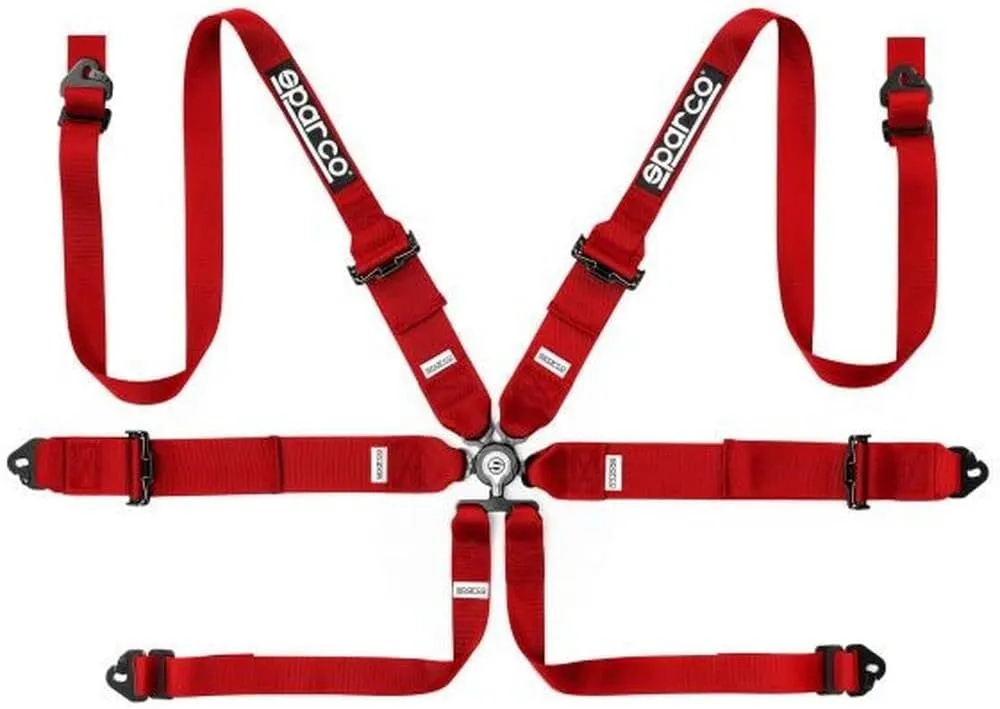 SPARCO S04818RH1RS 6 Points Harness Red