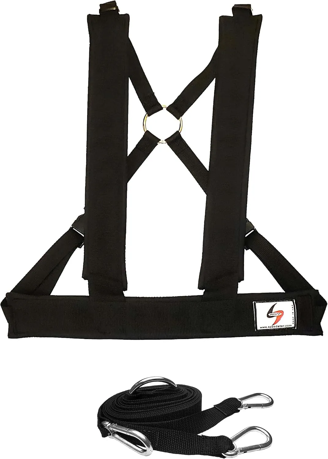SPEEDSTER Padded Dual-Use Harness with 10ft Towline. Made in The USA for Speed, Agility and Jump Training.