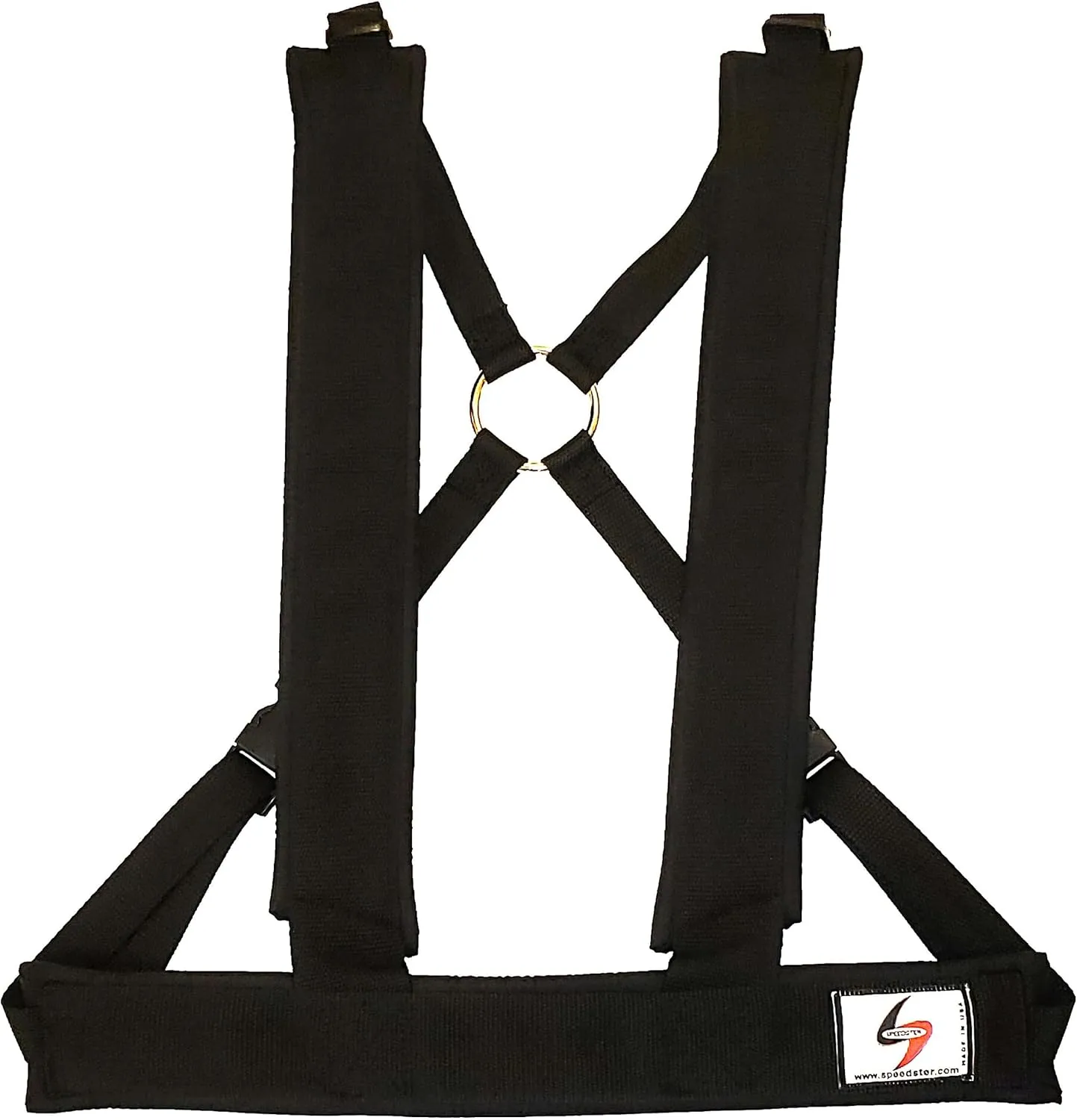 SPEEDSTER Padded Dual-Use Harness with 10ft Towline. Made in The USA for Speed, Agility and Jump Training.