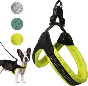 Sporn Easy-Fit Mesh Dog Harness Small Sized Dog, Yellow Soft Fabric Nylon No Choke Dog Harness Small Size Dog, Breathable & Easy Dog Walking Harness, Provides to Small Breeds